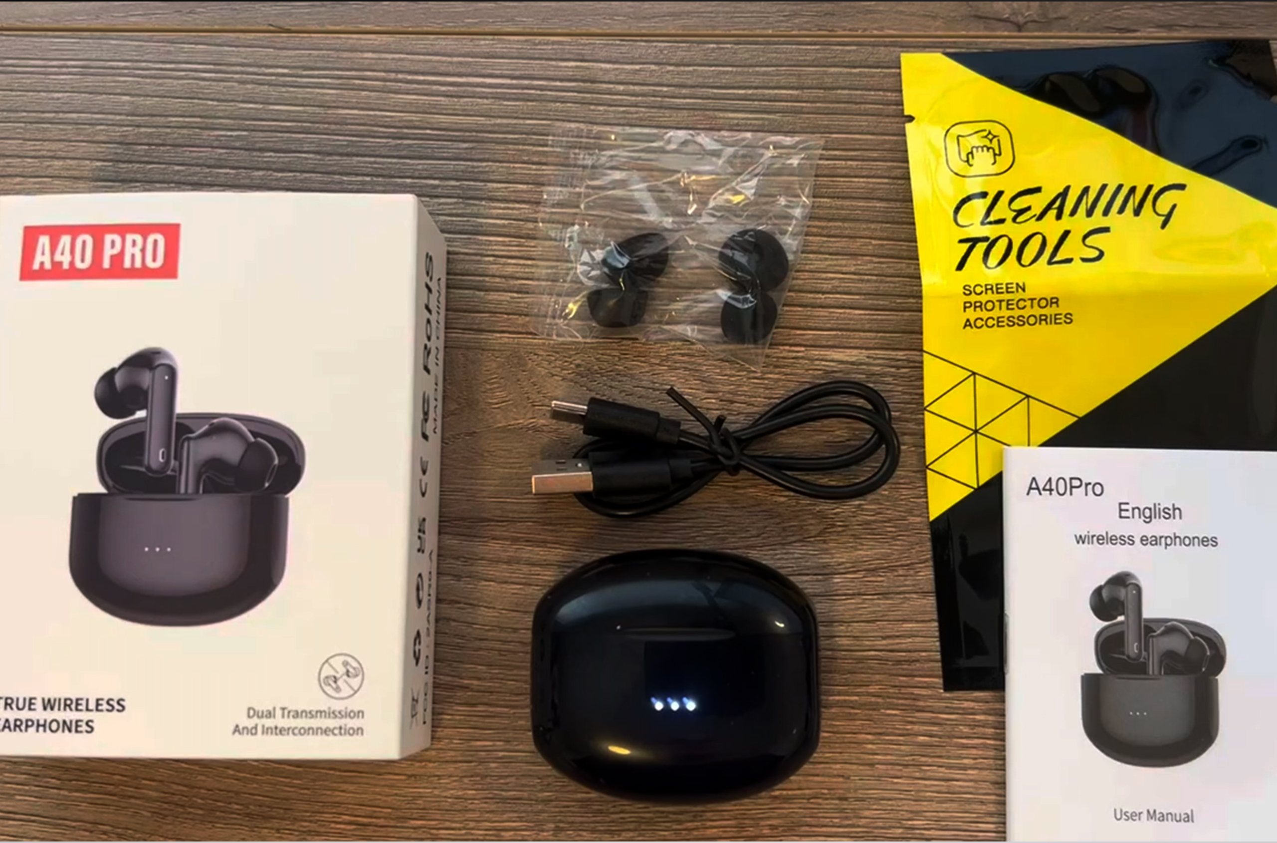 XIAOWTEK A40 Pro 50 Hours Playtime Bluetooth Earbuds