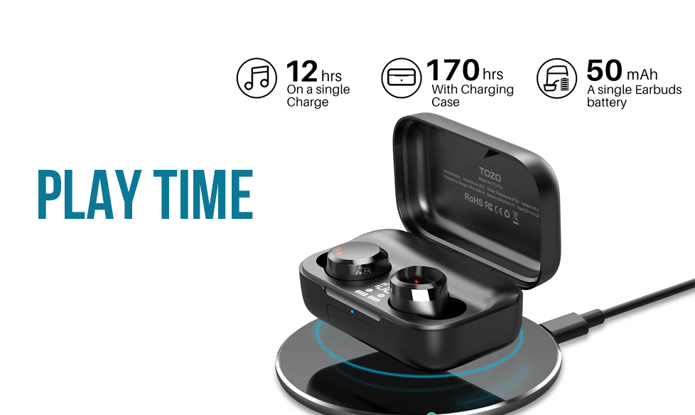 TOZO T20 Earbuds Playtime