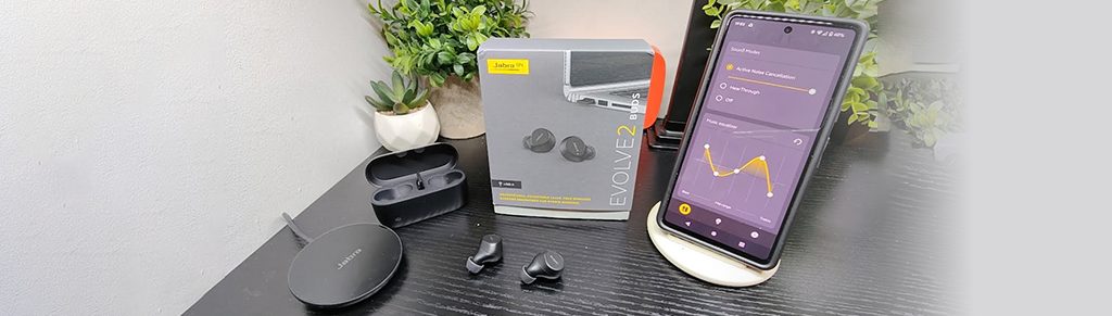 call and microphone of Jabra Evolve2 Earbuds
