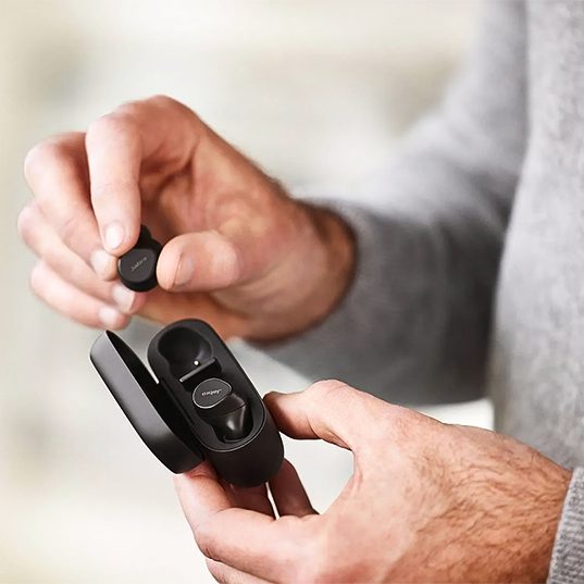 controls and navigation of Jabra Evolve2 Earbuds 